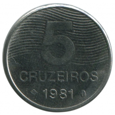 5 крузейро 1981 Бразилия - 5 сruzeiro 1981 Brazil