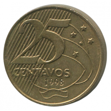 25 сентаво 1998 Бразилия - 25 centavos 1998 Brazil