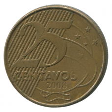 25 сентаво 2008 Бразилия - 25 centavos 2008 Brazil