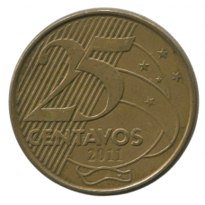 25 сентаво 2011 Бразилия - 25 centavos 2011 Brazil