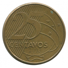 25 сентаво 2003 Бразилия - 25 centavos 2003 Brazil