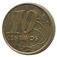 10 сентаво 2011 Бразилия - 10 centavos 2011 Brazil