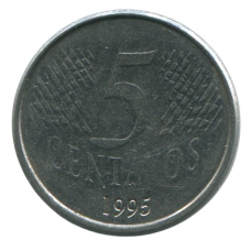 5 сентаво 1995 Бразилия - 5 centavo 1995 Brazil