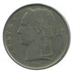 5 франков 1975 Бельгия - 5 francs 1975 Belgium