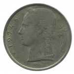 5 франков 1974 Бельгия - 5 francs 1974 Belgium