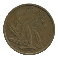 20 франков 1980 Бельгия - 20 francs 1980 Belgium