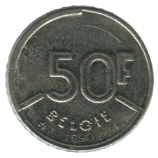 50 франков 1990 Бельгия - 50 francs 1990 Belgium
