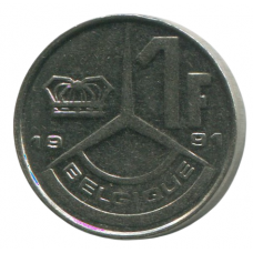 1 франк 1991 Бельгия - 1 franc 1991 Belgium