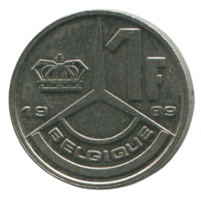 1 франк 1989 Бельгия - 1 franc 1989 Belgium