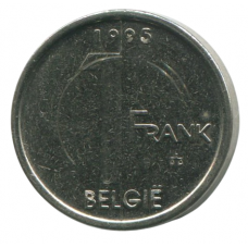 Монета 1 франк 1995 Бельгия - 1 franc 1995 Belgium