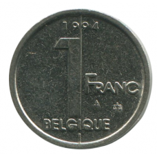Монета 1 франк 1994 Бельгия - 1 franc 1994 Belgium