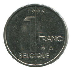 Монета 1 франк 1996 Бельгия - 1 franc 1996 Belgium