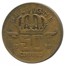 50 сантимов 1998 Бельгия - 50 centimes 1998 Belgium