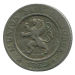 10 сантимов 1862 Бельгия - 10 centimes 1862 Belgium