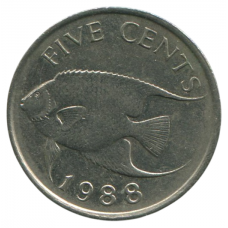 5 центов 1988 Бермуды - 5 cents 1988 Bermuda