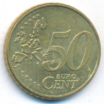 50 евроцентов 2002 года Германия - 50 euro cents 2002 Germany, D, из оборота