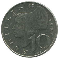 10 шиллингов 1992 Австрия - 10 schilling 1992 Austria