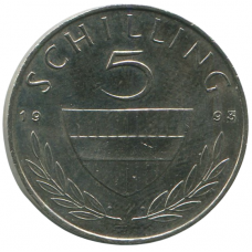 5 шиллингов 1993 Австрия - 5 schilling 1993 Austria
