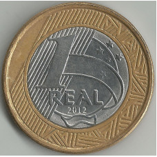 Монета 1 реал 2012 Бразилия