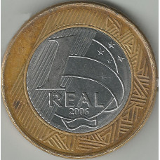 Монета 1 реал 2006 Бразилия