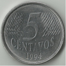 Монета 5 сентаво 1994 Бразилия