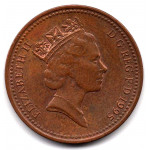 1 пенни 1995 Великобритания - 1 penny 1995 Great Britain, из оборота