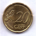 20 евроцентов 2009 года Греция - 20 euro cents 2009 Greece, из оборота