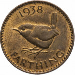 1 фартинг (farthing) 1938 Великобритания. в подарочном блистере 