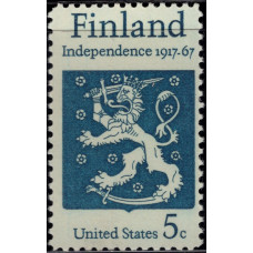 1967, Октябрь. Почтовая марка США. Независимость Финляндии. 5 центов