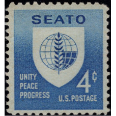 1960, Май. Почтовая марка США. Организация Договора Юго-Восточной Азии. 4 цента