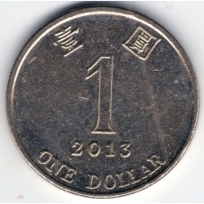 Монета 1 доллар 2013 Гонконг - 1 dollar 2013 Hong Kong