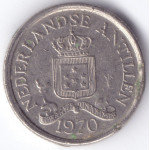 Монета 10 центов 1970 Нидерландские Антильские острова - 10 cent 1970 Netherlands Antilles