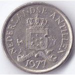 Монета 10 центов 1977 Нидерландские Антильские острова - 10 cent 1977 Netherlands Antilles