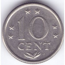 Монета 10 центов 1971 Нидерландские Антильские острова - 10 cent 1971 Netherlands Antilles