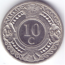 Монета 10 центов 1996 Нидерландские Антильские острова - 10 cent 1996 Netherlands Antilles