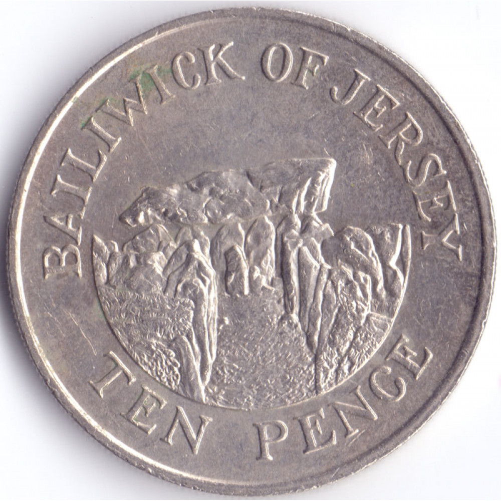 Монета 10 пенсов 1989 Джерси - 10 pence 1989 Bailiwick of Jersey