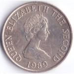 Монета 10 пенсов 1989 Джерси - 10 pence 1989 Bailiwick of Jersey