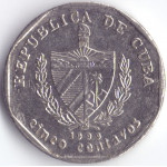 монета 5 сентаво 1999 Куба - 5 centavos 1999 Cuba