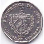 монета 25 сентаво 2006 Куба -  25 centavos 2006 Cuba