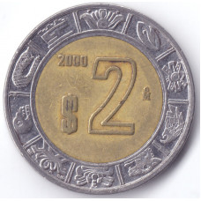 Монета 2 песо 2000 Мексика - 2 pesos 2000 Mexico