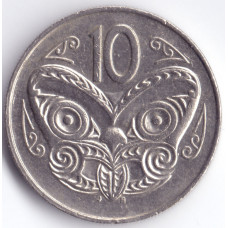Монета 10 центов 1988 Новая Зеландия - 10 cents 1988 New Zealand
