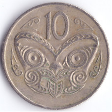 Монета 10 центов 1974 Новая Зеландия - 10 cents 1974 New Zealand