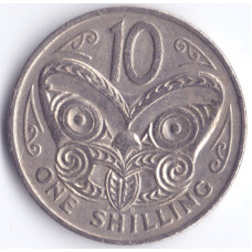 Монета 10 шиллингов 1969 Новая Зеландия - 10 shilling 1969 New Zealand