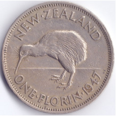 Монета 2 шиллинга (флорин) 1947 Новая Зеландия - 2 shilling (florin) 1947 New Zealand