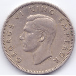 Монета 2 шиллинга (флорин) 1947 Новая Зеландия - 2 shilling (florin) 1947 New Zealand