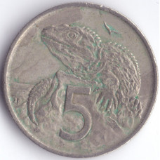 Монета 5 центов 1967 Новая Зеландия - 5 cents 1967 New Zealand