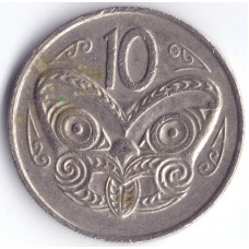 Монета 10 центов 1975 Новая Зеландия - 10 cents 1975 New Zealand