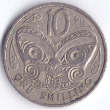 Монета 10 центов 1967 Новая Зеландия - 10 cents 1967 New Zealand