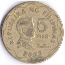 Монета 5 песо 2002 Филиппины - 5 piso 2002 Philippines