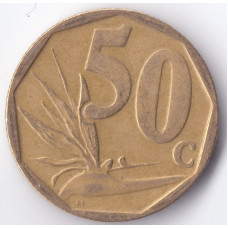 Монета 50 центов 2008 ЮАР - 50 cents 2008 South Africa (iTshipembe)